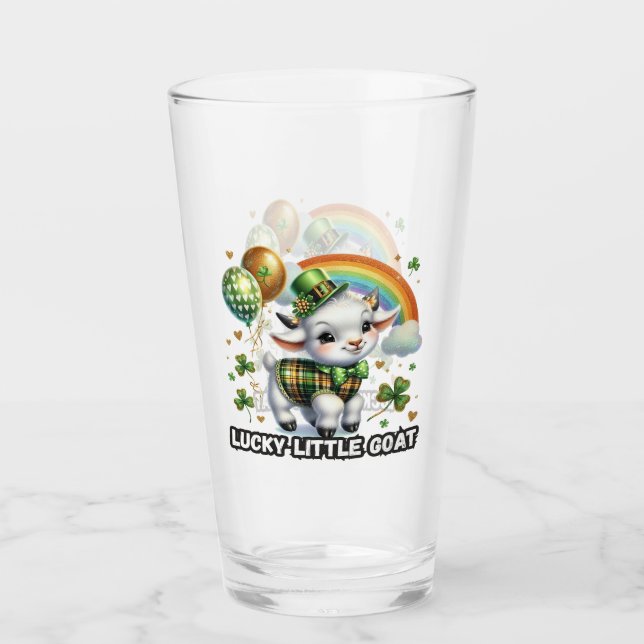 Verre Petit chèvre chanceux - St Patrick  (Devant)