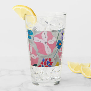 Verre Pétunias et fleurs d'été