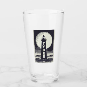 Verre Phare de l'île de Tybee Géorgie Lune