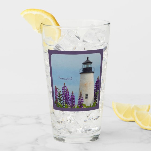 Verre Phare de Pemaquifère Point Plum Coastal Maine (Devant glace)