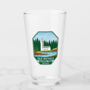Verre Phare du Parc national de l'Isle Royale Emblem rét