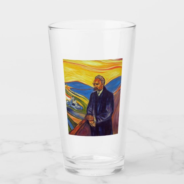 Verre Philosophe Friedrich Nietzsche (par Edvard Munch) (Devant)
