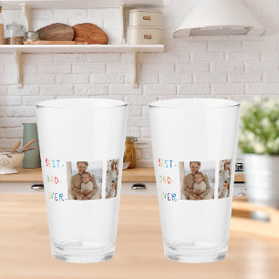 Verre Photo Collage moderne Colorful Meilleur Papa Jamai
