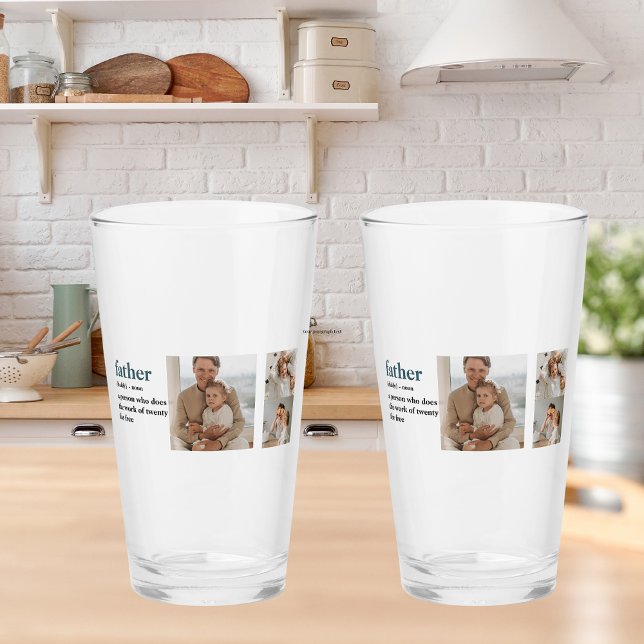 Verre Photo Collage moderne Happy Fête des pères Cadeau (Créateur téléchargé)