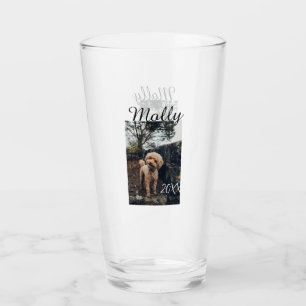 Verre Photo de date d'anniversaire moderne d'animal de c