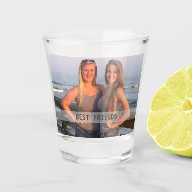 Verre photo des meilleurs amis (Devant)