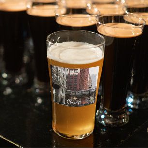 Verre Photo du train à boucle élevée de Chicago