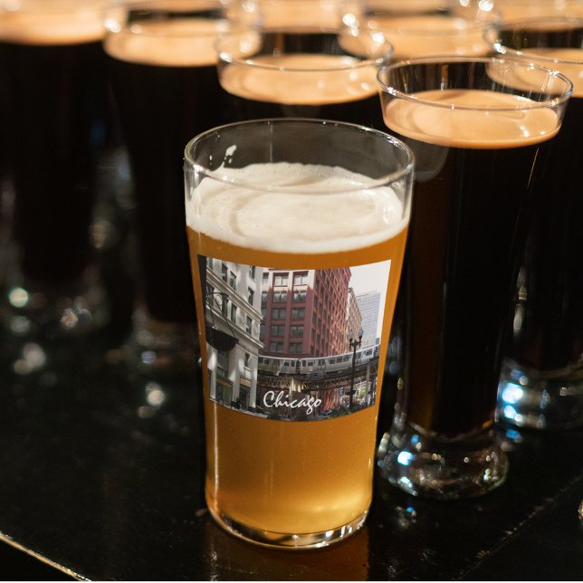 Verre Photo du train à boucle élevée de Chicago (In Situ)