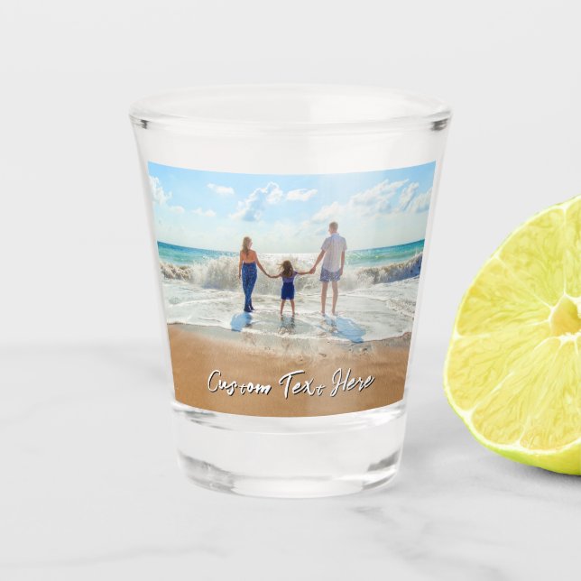 Verre photo personnalisé avec texte personnalisé (Devant)