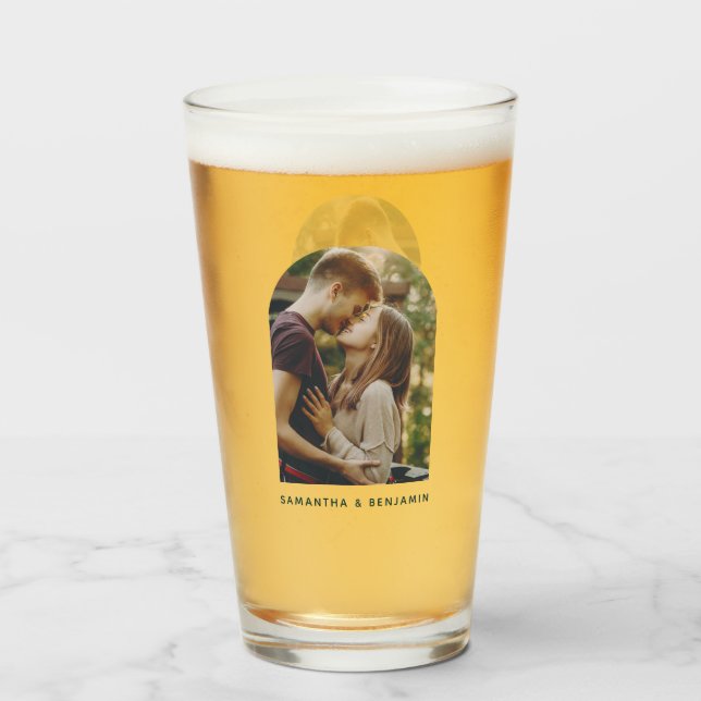 Verre Photo personnalisé pour couples modernes (Dos (rempli))