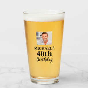 Verre Photo personnalisée Fête du 40e anniversaire Favou