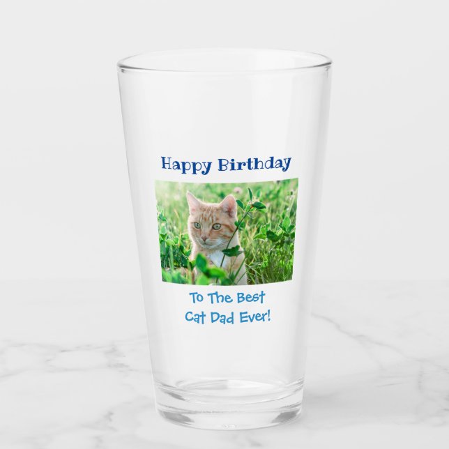 Verre Photo pour animaux de compagnie du meilleur papa c (Devant)