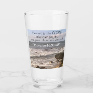 Verre Photo Wavy Ocean Shore Proverbes Bible Verse Sea