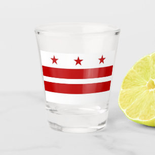 Verre photographié patriotique avec drapeau de Was