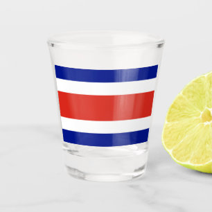 Verre photographié patriotique avec drapeau du Cos