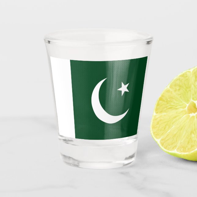 Verre photographié patriotique avec drapeau du Pak (Devant)
