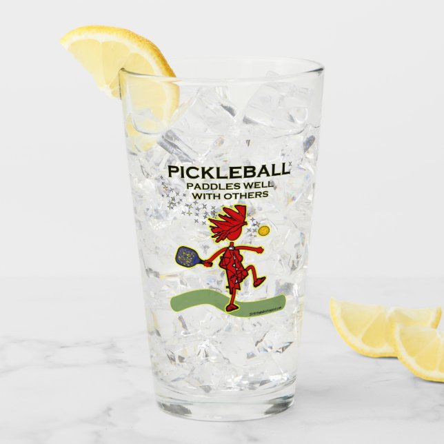 Verre Pickleball barbote bien avec d'autres (Devant glace)