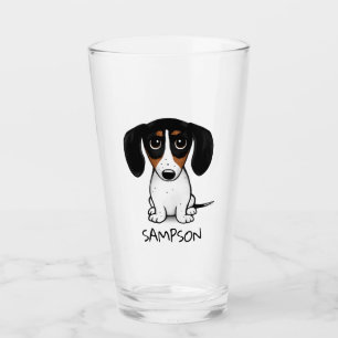 Verre Piebald Dachshund Cute Chien Chien Personnalisé V