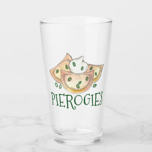 Verre Piérogies Polonais Pommes de terre avec crème aigr