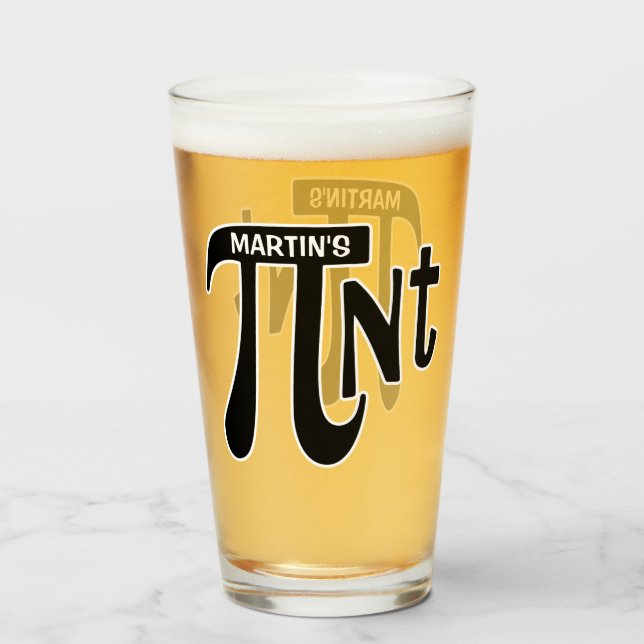 Verre Pii à pinte personnalisée (Dos (rempli))