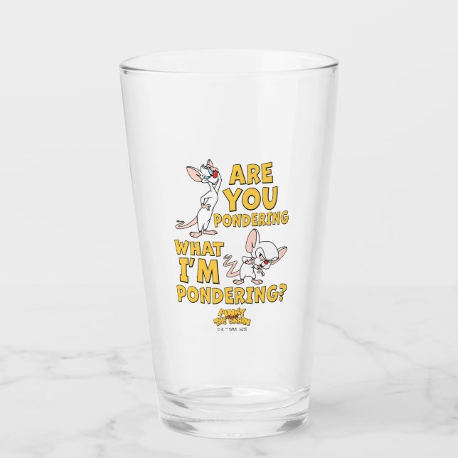 Verre Pinky et le cerveau | Vous Pensez ? (Devant)