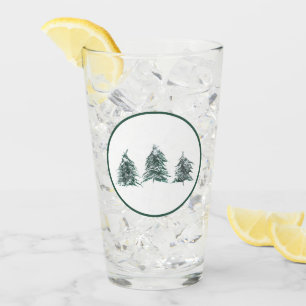 Verre Pins neigeux Pint Glass