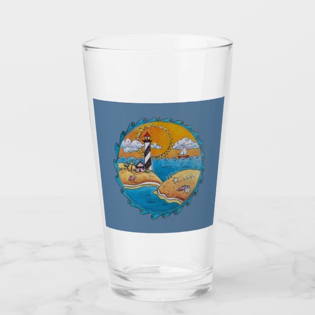 Verre Plage d'été amusant soleil bord de mer côte (Devant)