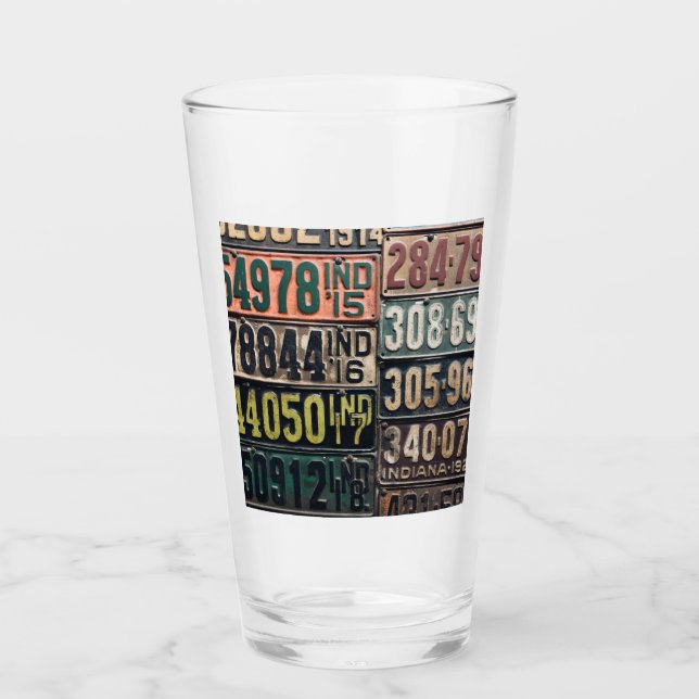 Verre Plaques de licence vintages (Devant)