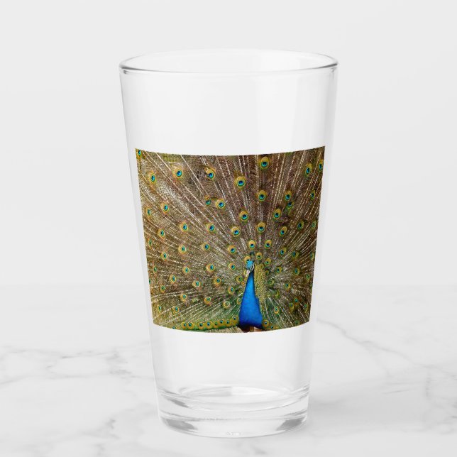 Verre Plumes de queue de paon (Devant)