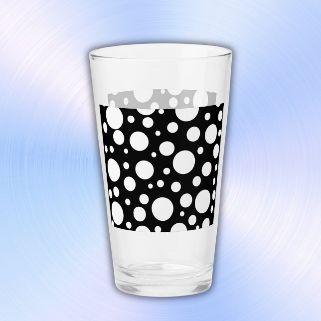 Verre Pois blancs sur noir | (Créateur téléchargé)