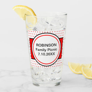 Verre Pois rouges de pique-nique de famille