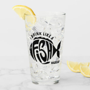 Verre Poisson de nom personnalisé