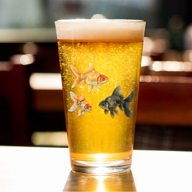 Verre Poisson d'or Cute Fish Drôle (Créateur téléchargé)
