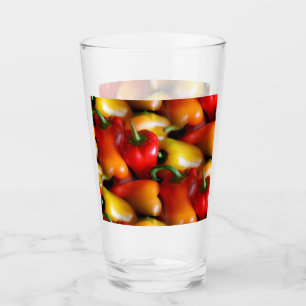 Verre Poivrons rouges et jaunes