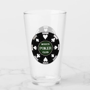 Verre Poker Club Black Poker Chip w Costumes de jeu