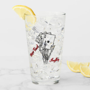 Verre Poker personnalisé Tumbler Skeleton Main