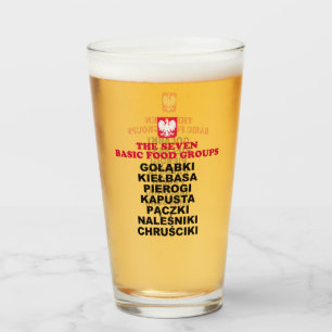 Verre Polonais sept groupes d'aliments