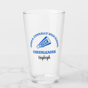Verre Pom-pom personnalisé de l'école secondaire bleue
