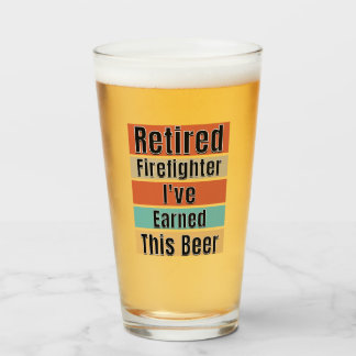 Verre Pompier retraité. J'ai gagné cette bière