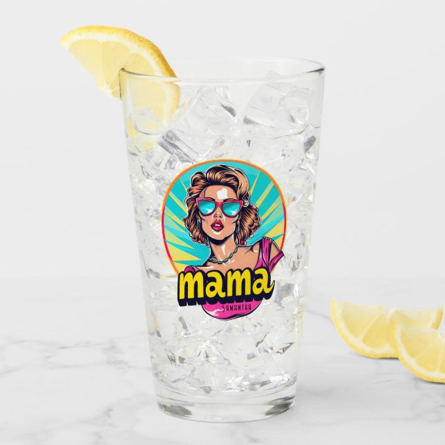 Verre Pop Art Retro Personnalisé (3) (Devant glace)
