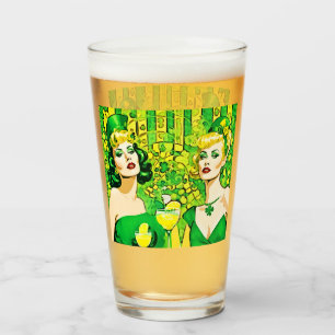 Verre PopArt St Paddy's Pin-up Girls