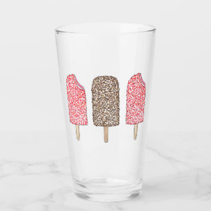 Verre Popsicules de gâteau court aux fraises d'Éclair au