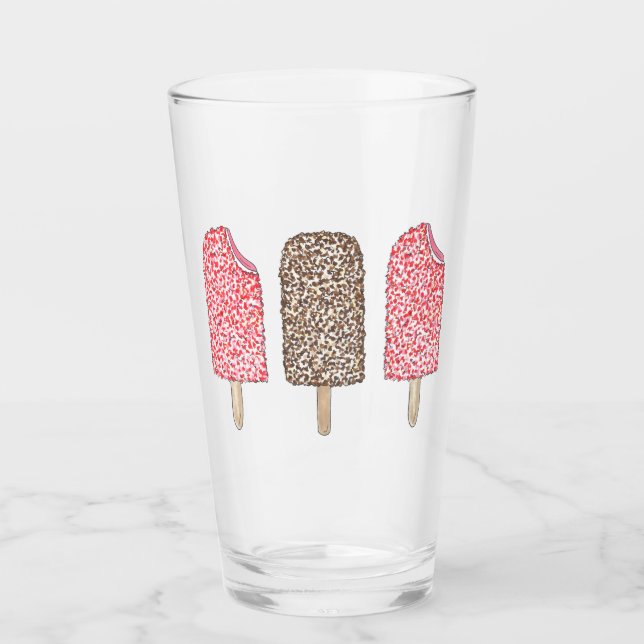 Verre Popsicules de gâteau court aux fraises d'Éclair au (Devant)