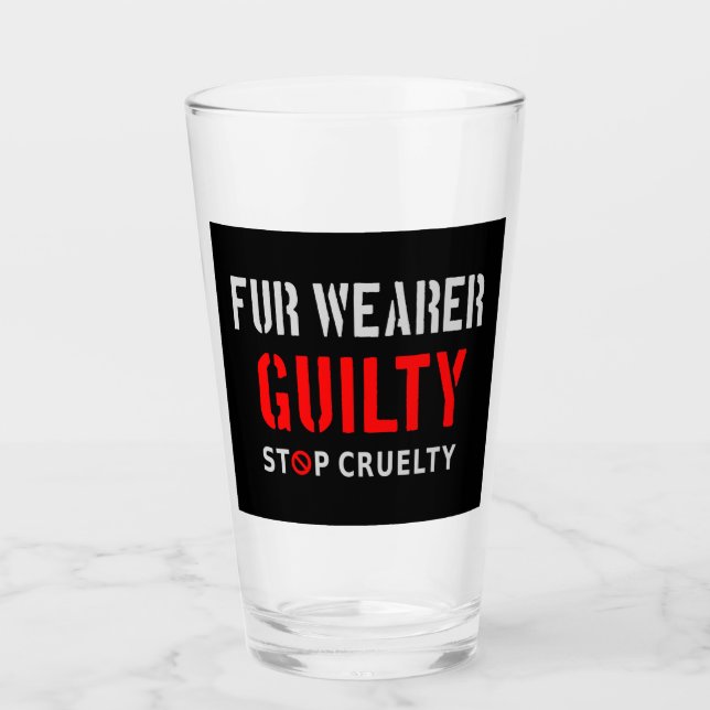 Verre Porteur de fourrure coupable (Devant)