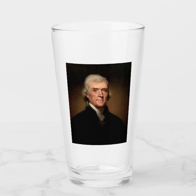 Verre Portrait de Thomas Jefferson (par Rembrandt Peale) (Devant)