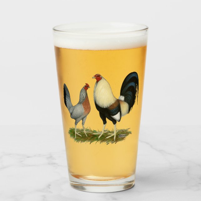 Verre Poulets dorés (Devant (rempli))