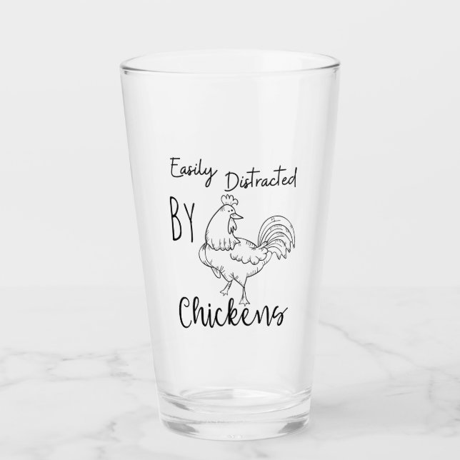 Verre Poulets en détresse (Devant)
