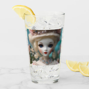 Verre Poupée Vintage bleue,