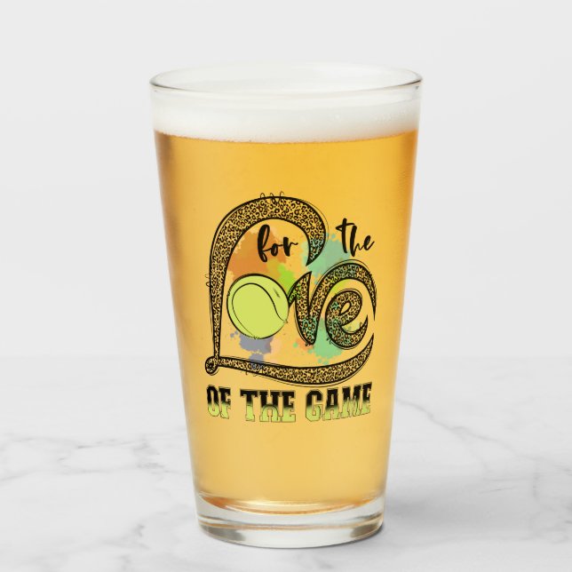 Verre Pour L'Amour Du Jeu Tennis, Tennis Cadeau (Devant (rempli))