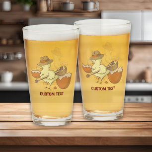 Verre Poussin de Pâques avec Bouzouki